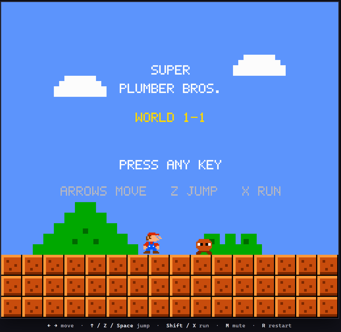 Screen shot of Super Plumber Bros by Claude